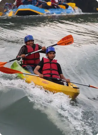 River kaying included in dandeli trip package